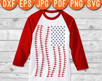 Baseball American Flag Softball Patriotic SVG PNG Digital Cut File Iron on Transfer Sublimation Design Clear Waterslide Printed Decal