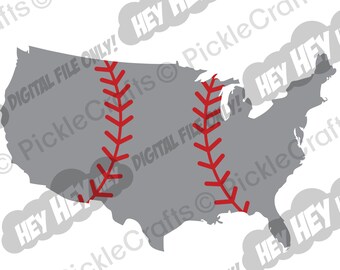 United States Baseball Softball Patriotic SVG PNG Digital Cut File Iron on Transfer Sublimation Design Clear Waterslide Decal