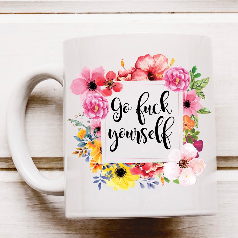 Go Fuck Yourself T-Shirt, Funny Womens, PNG JPG Iron on Transfer Clear Waterslide Printed Decal image 4