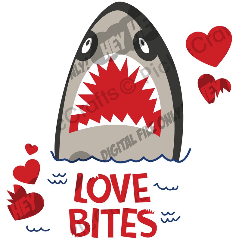 Download Clip Art Art Collectibles Love Bites Shark Valentine S Day Baby Shark Doo Doo Hearts Svg Png Digital Cut File Iron On Transfer