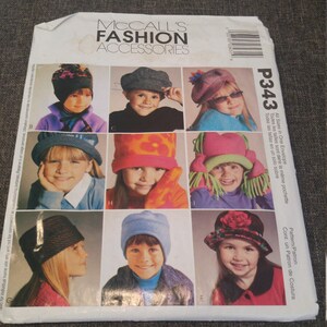 Hat Pattern for kid's hat -McCalls Pattern P342