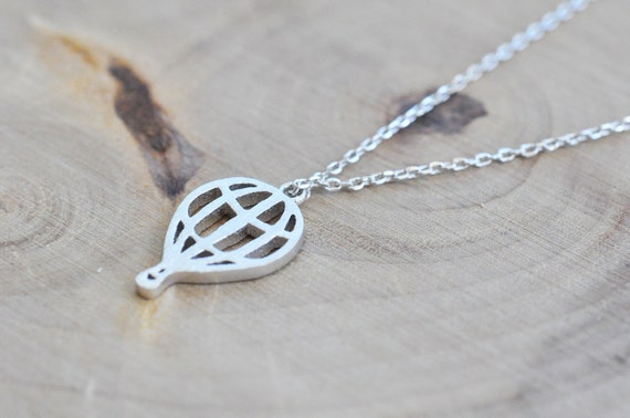 Silver Hot Air Balloon Necklace