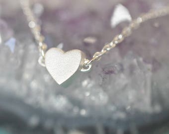 ハートネックレス シルバー、925スターリングシルバー ハート