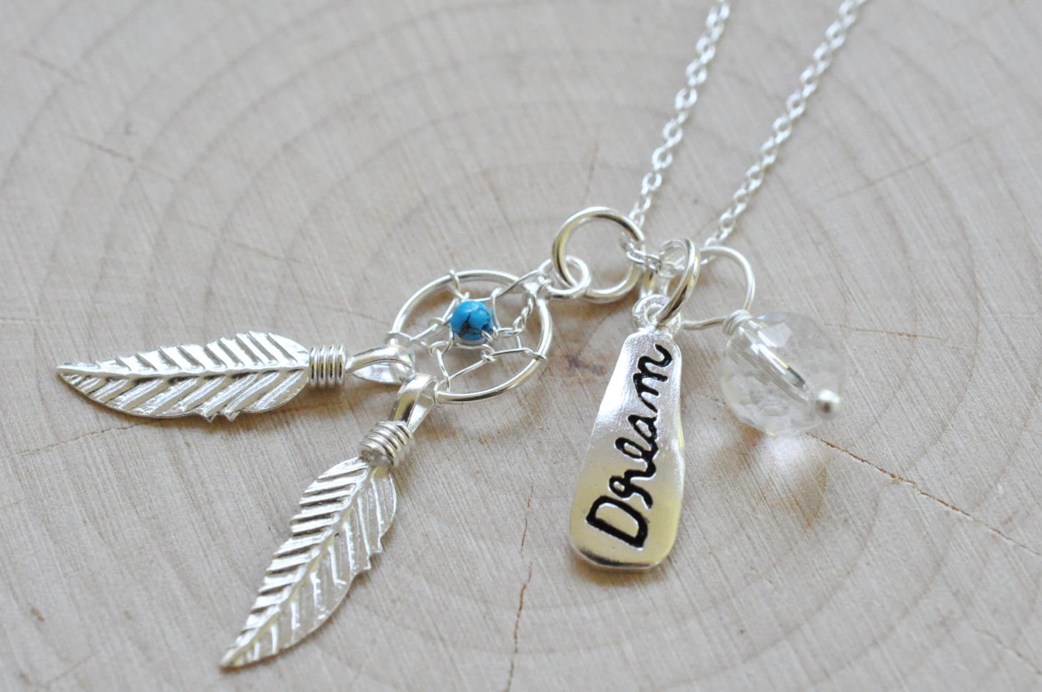 100% Sterling Silver Multi-charm Dream Catcher Necklace, Dreamcatcher  Necklace, Sweet Dreams, Sterling Silver Jewelry, Dream Catcher - Etsy