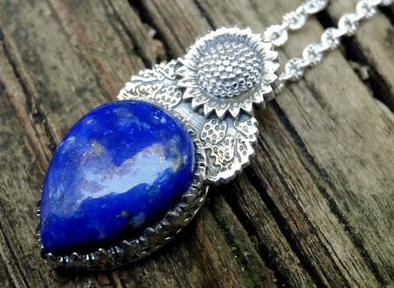 Etsy lapis on sale lazuli necklace