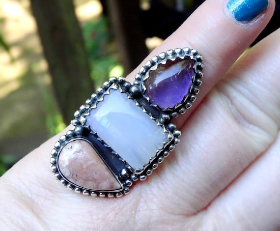 Purple moonstone best sale ring