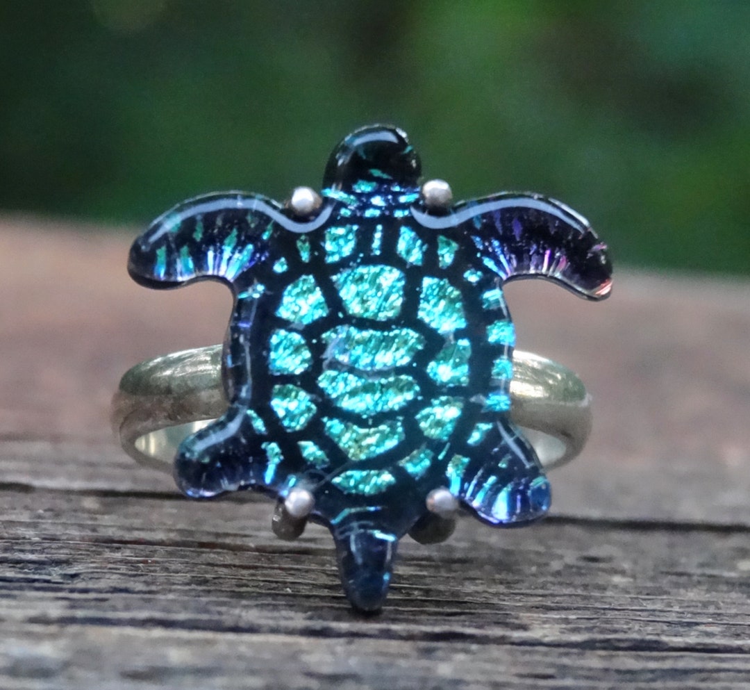 Blue 2024 turtle ring