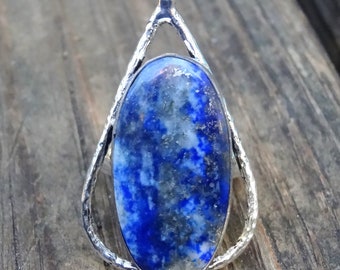 Handmade Sterling Silver Lapis Lazuli Ring - Size 6.5