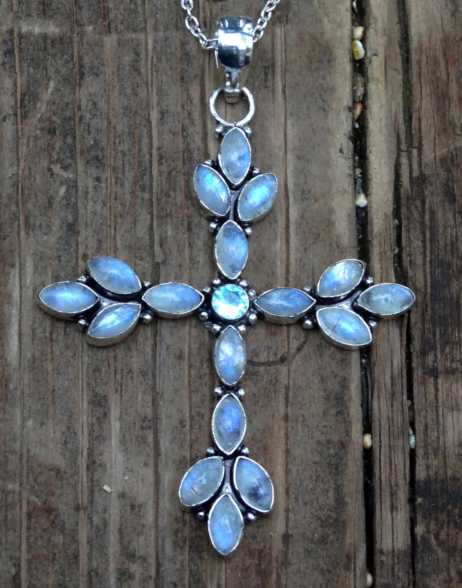 Moonstone cross pendant Outlet