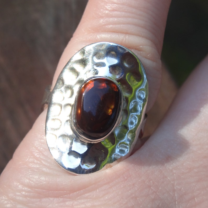 Handmade Artisan Fire Agate Ring size 6 7 Sterling Silver Natural Mexican Fire Agate Ring Size 6.5 Mexican Fire Agate Ring size 6 7