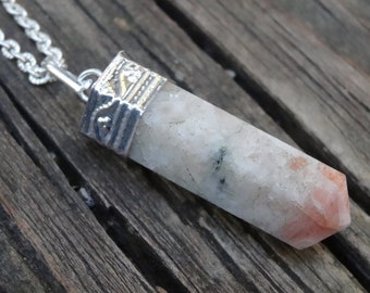 Collana donna con ciondolo pendente in vero quarzo rosa pietra dura... | su MissHobby Collana donna con ciondolo pendente in vero quarzo rosa pietra dura... | su MissHobby