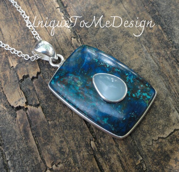 Etsy store aquamarine necklace