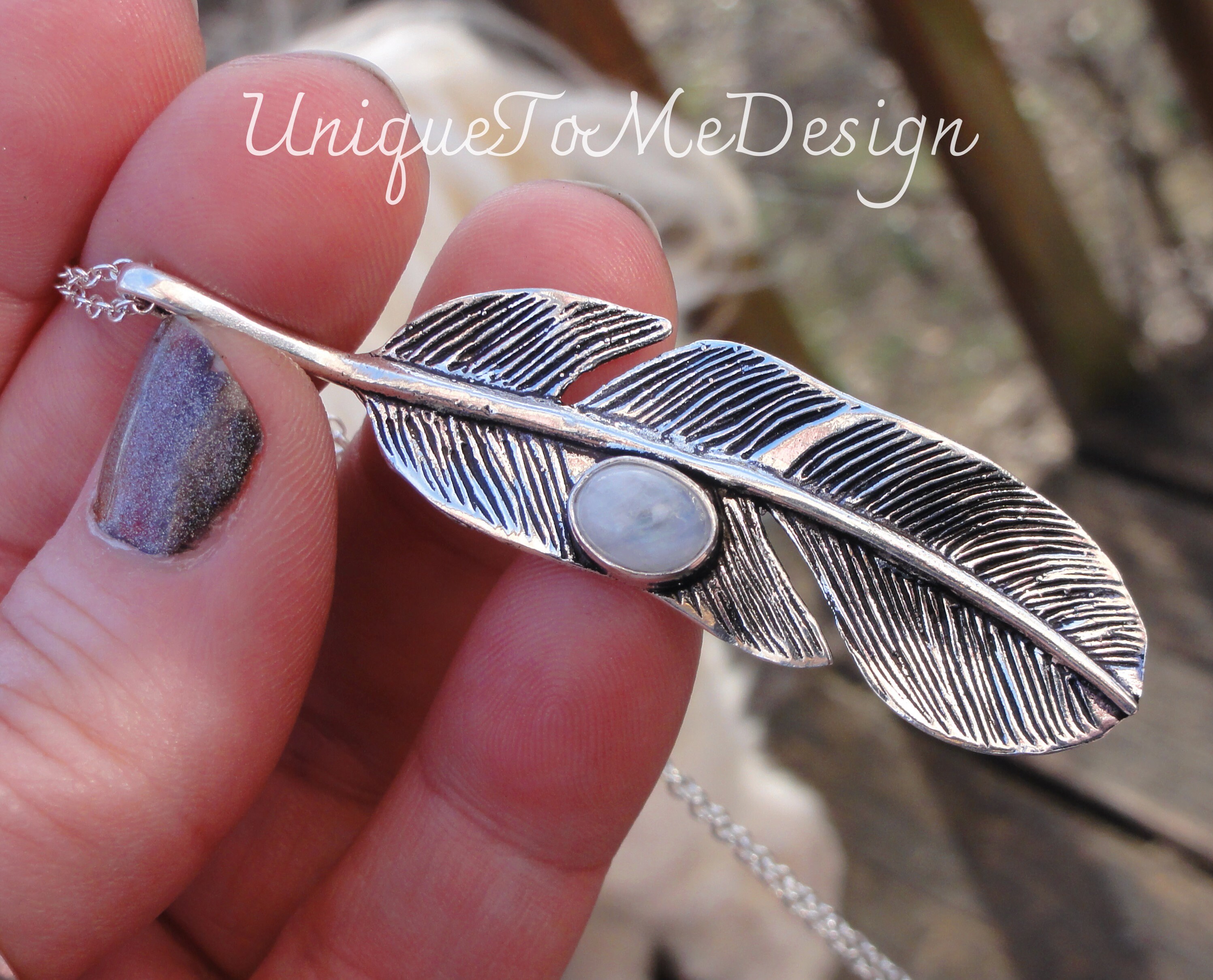 Collier Argent 925 Fait Main Avec Pierre De Lune Arc-en-ciel - 18 Pouces - Inde