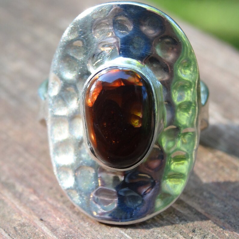Handmade Artisan Fire Agate Ring size 6 7 Sterling Silver Natural Mexican Fire Agate Ring Size 6.5 Mexican Fire Agate Ring size 6 7