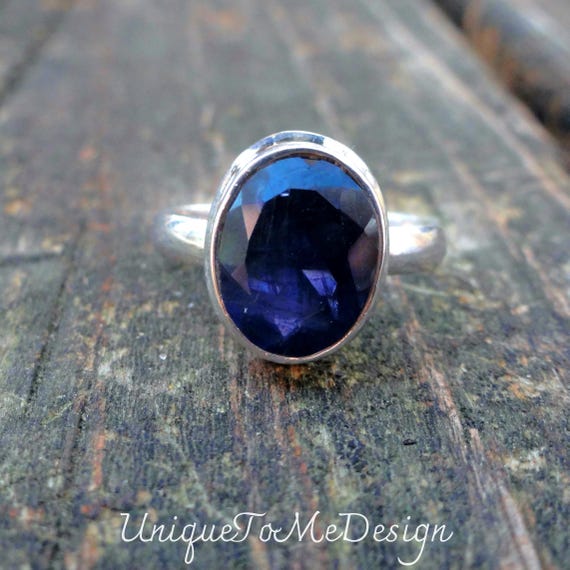 Anello In Argento Sterling 925 Con Ametista Di Forma Ovale Fatto - Foto 8