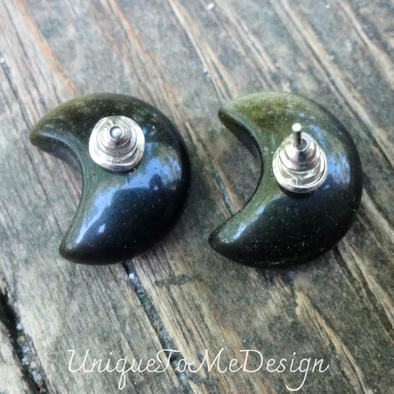 Black obsidian stud earrings best sale
