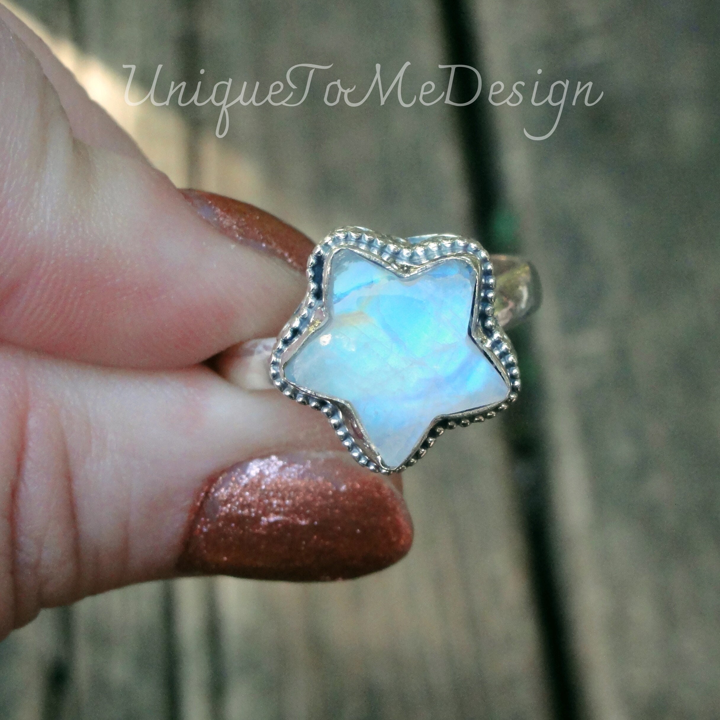 Moonstone Star Ring - Etsy Moonstone Star Ring - Etsy