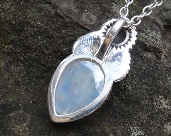 VONALA Collana con ciondolo a forma di girasole, con pietra di luna, in argento Sterling 925, regalo per donne e ragazze, Argento sterling