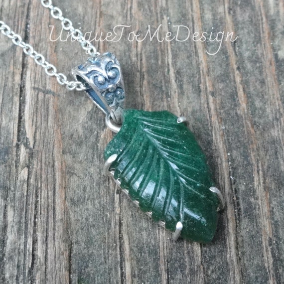 Raw Emerald Necklace May Birthstone Crystal Necklace Rough Gem Stone N–  LillaDesigns
