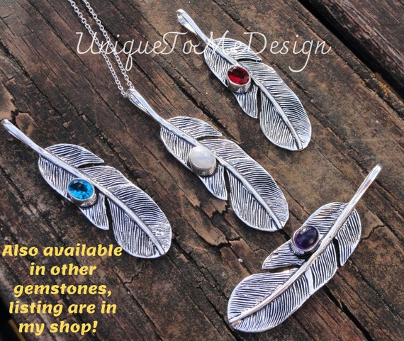 Broche Plume Argent Sterling Avec Perles D'eau Douce Et Améthyste - Occasion, Pièce Unique