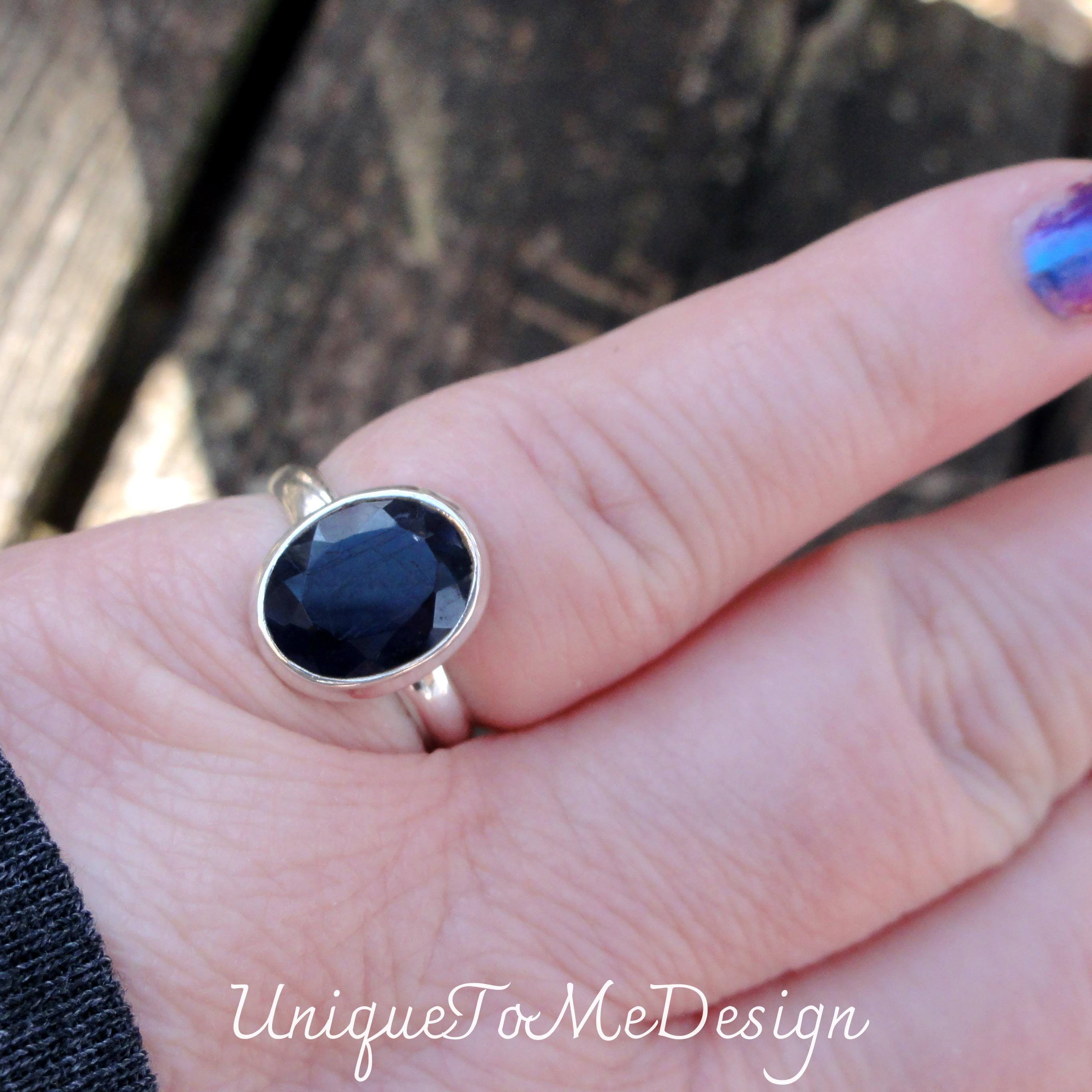 Anello Fatto A Mano In Argento Sterling Con Ametista - Pietra