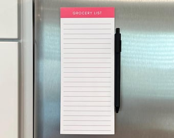 PINKMINGO magnetische boodschappenlijst notitieblok: 24-vel maaltijdplanner