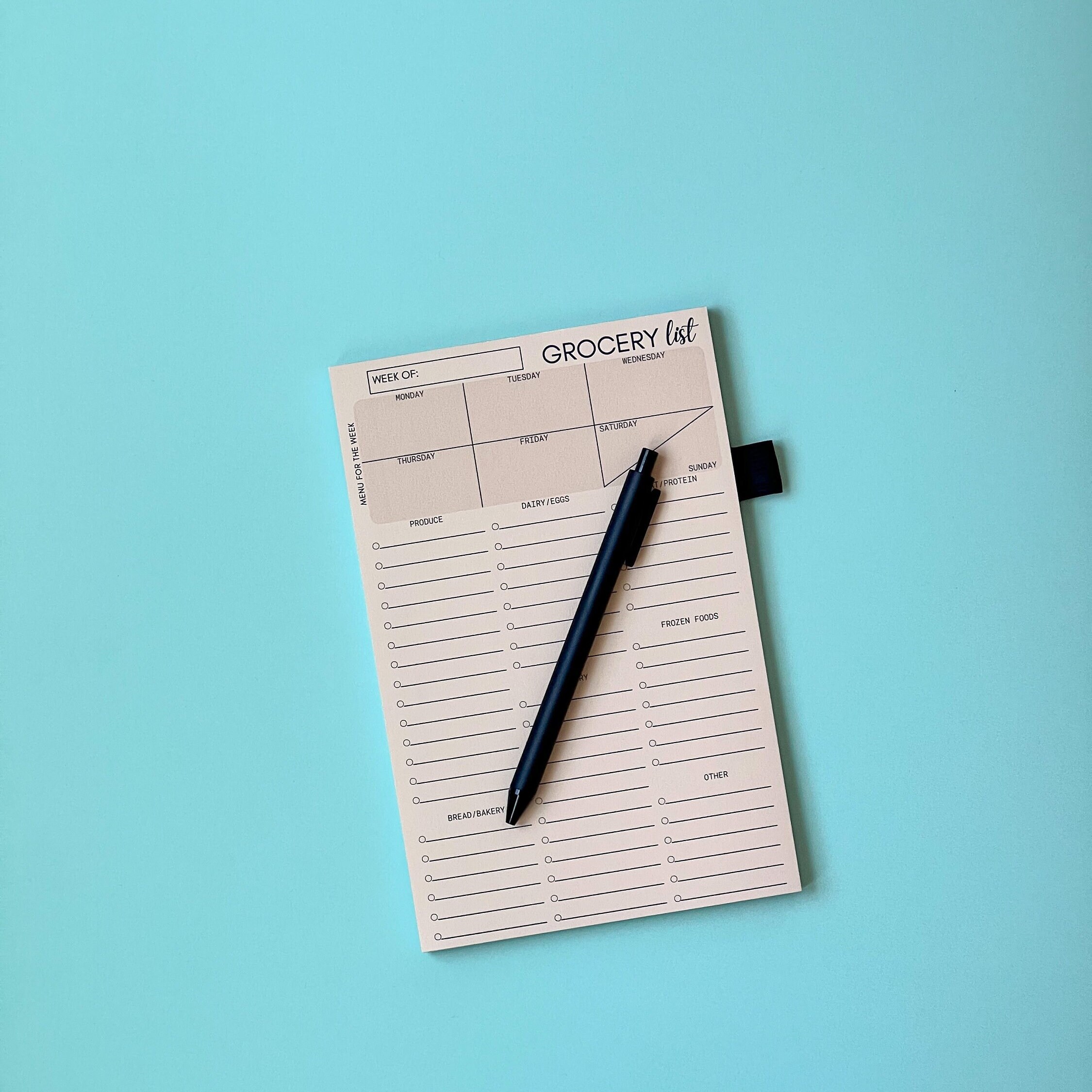 Notepad Sand Sand Magnetic Grocery List Minimalist Notepad With A Pen - Etsy