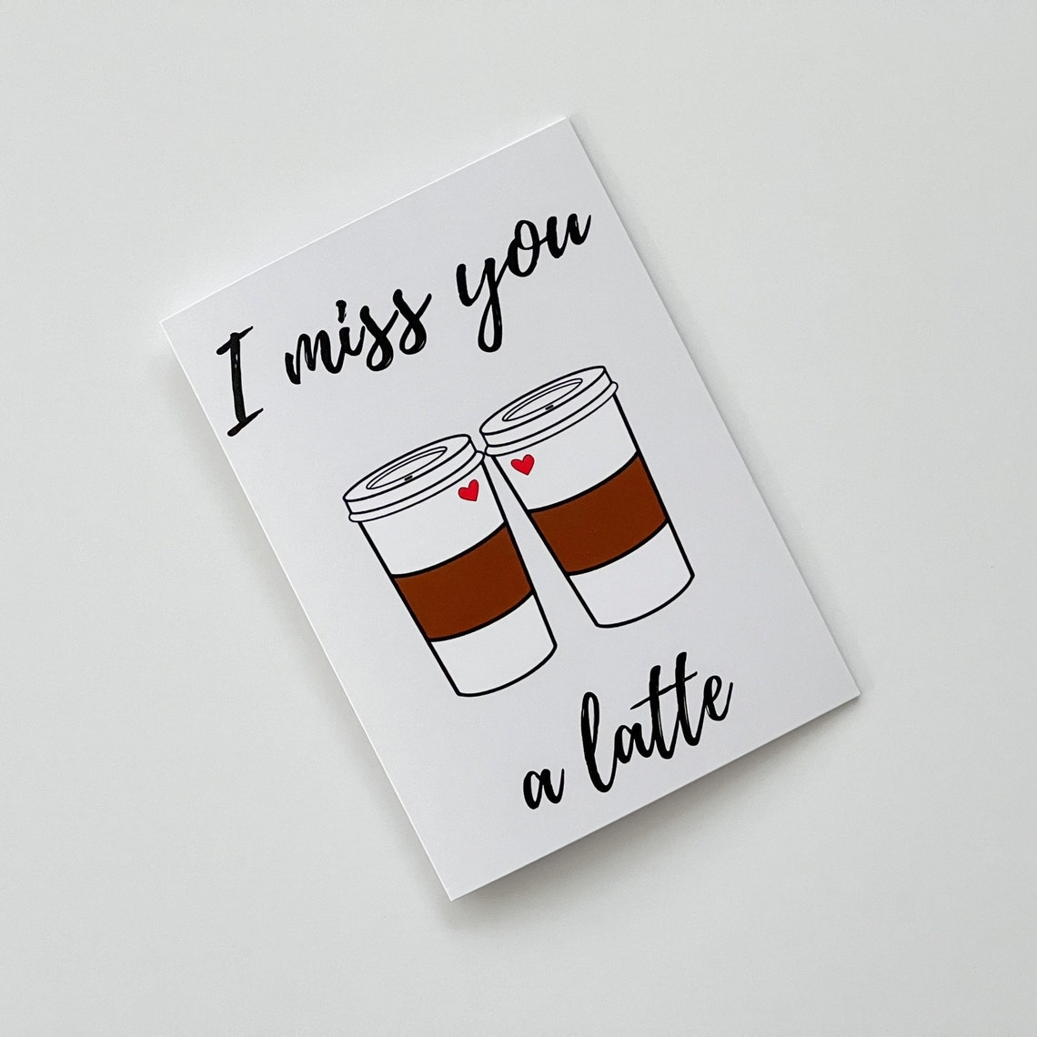 I Miss You A Latte Greeting Cards set of 4 Envelopes - Etsy