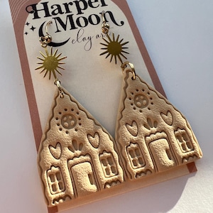 Gingerbread house earring