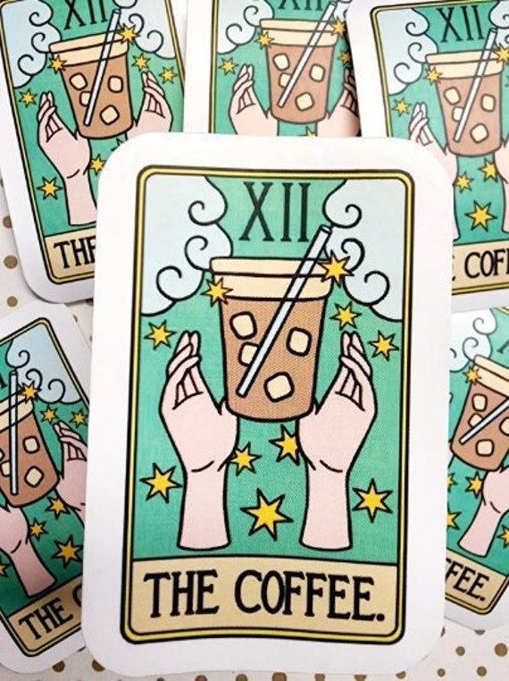 16. Holographic The Coffee Tarot Card Stickers