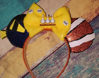 Nemo Dory inspired ears mouse headband minnie mickey