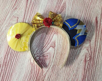Minnie ears Beauty and the Beast inspired disney mouse ears mickey Bell