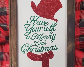 Christmas sign farmhouse country Snowman