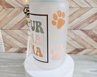 FUR Mama 16 oz glass can