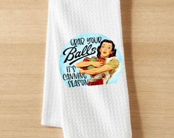 Canning season Ball Jar Kitchen towel Waffle Weave Kitchen Towel