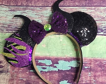 Maleficent inspired ears mouse ears Minnie ears