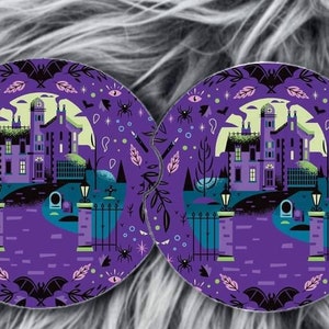Haunted Mansion inspirierter Auto Lufterfrischer, Auto untersetzer und Schlüsselanhänger