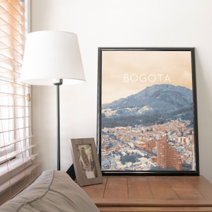 Bogota, Colombia Retro Travel Art Poster Modern Home Decor 11x17 18x24 24x36