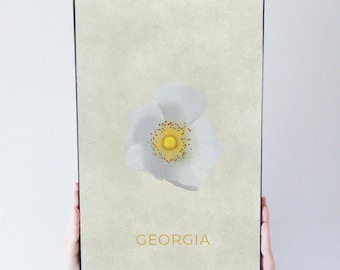 Georgia Cherokee Rose State Flower Art Poster Modern Home Decor 11x17