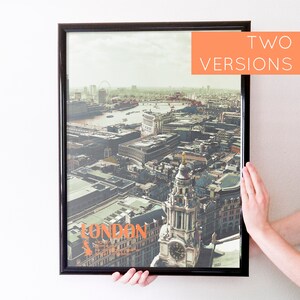 London Retro Travel Art Poster Modern Home Decor 11x17 18x24 24x36