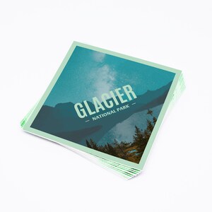 Glacier National Park Vinyl Sticker - Etsy