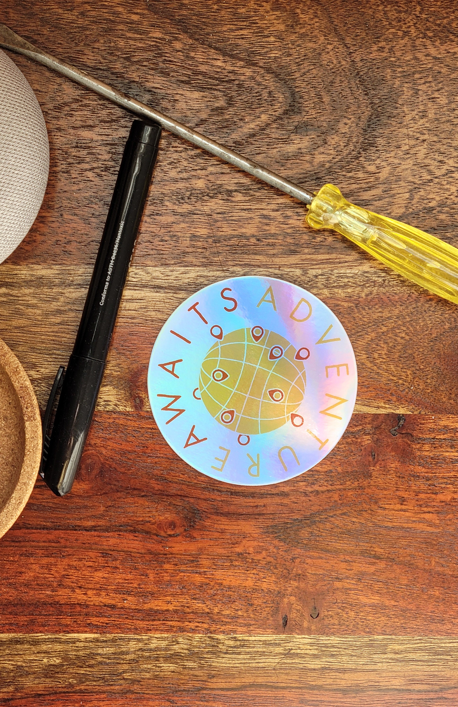 Adventure Awaits Vinyl Sticker Clear or Holographic - Etsy