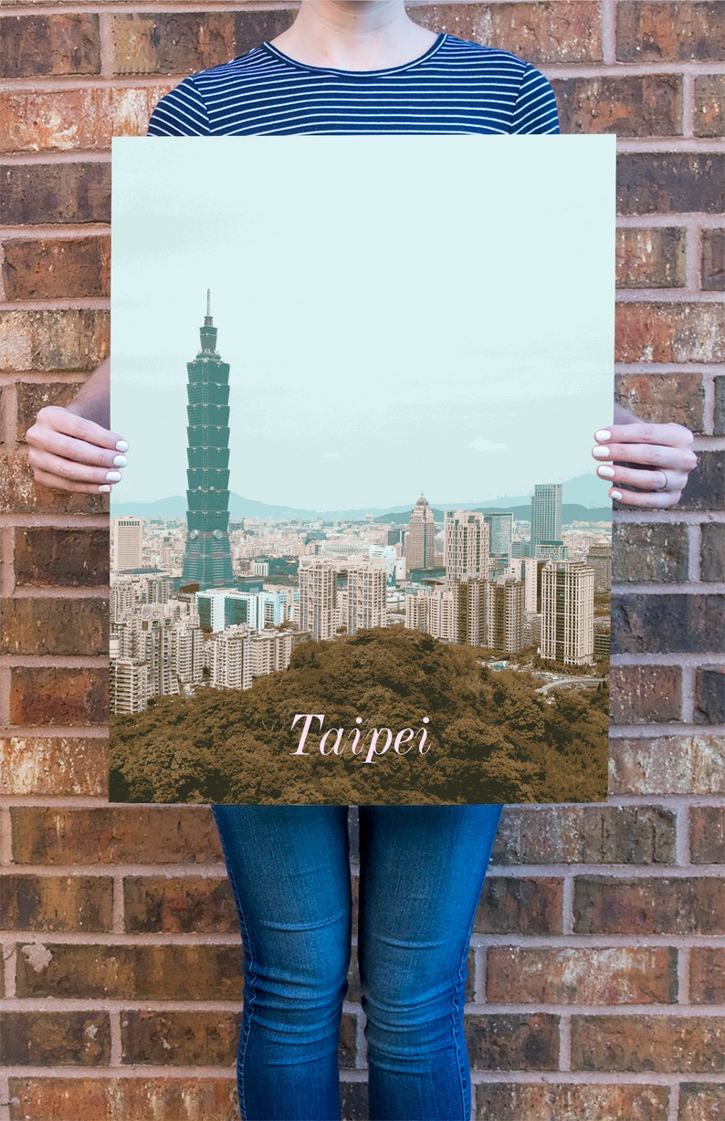 Taipei Taiwan Poster 11x17 18x24 24x36 Etsy