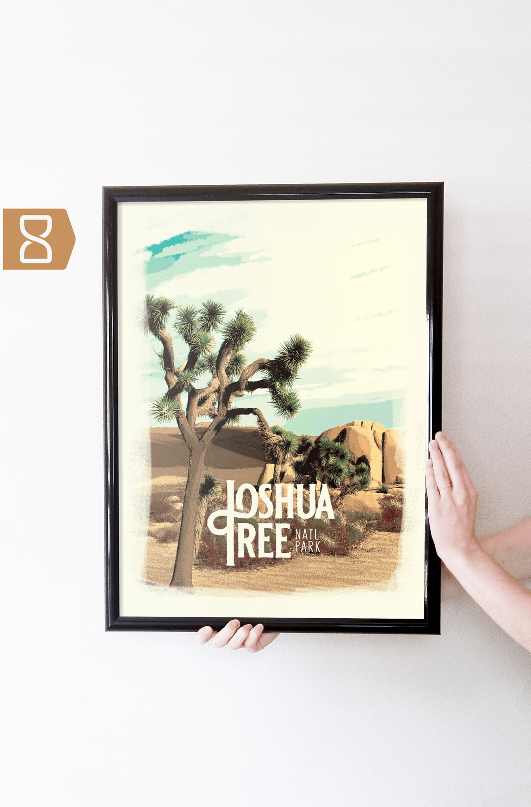 Joshua Tree National Park Retro Travel Art Poster Modern Home Decor ...