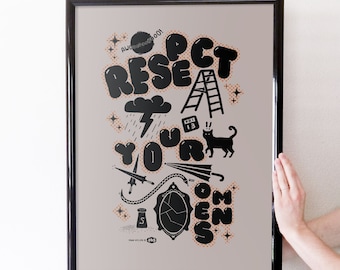 Bad Omens Type Graphic Poster 8.5x11 11x17 18x24 24x36