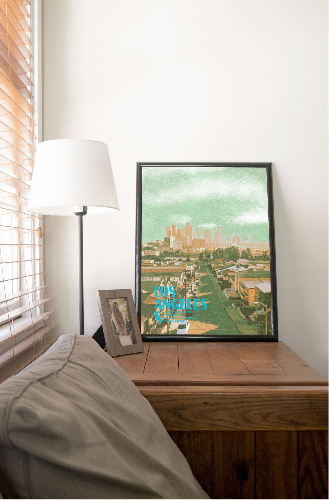 Los Angeles CA Retro Travel Art Poster Etsy