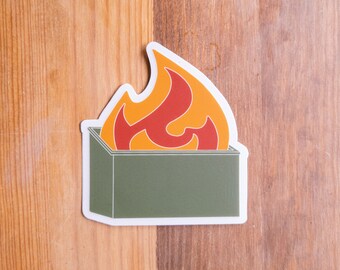Dumpster Fire Vinyl Sticker