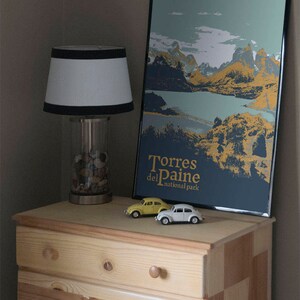 Torres del Paine National Park Poster: Retro Travel Art imagen 6