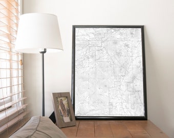 Rocky Mountain National Park Topographic Map Art Print