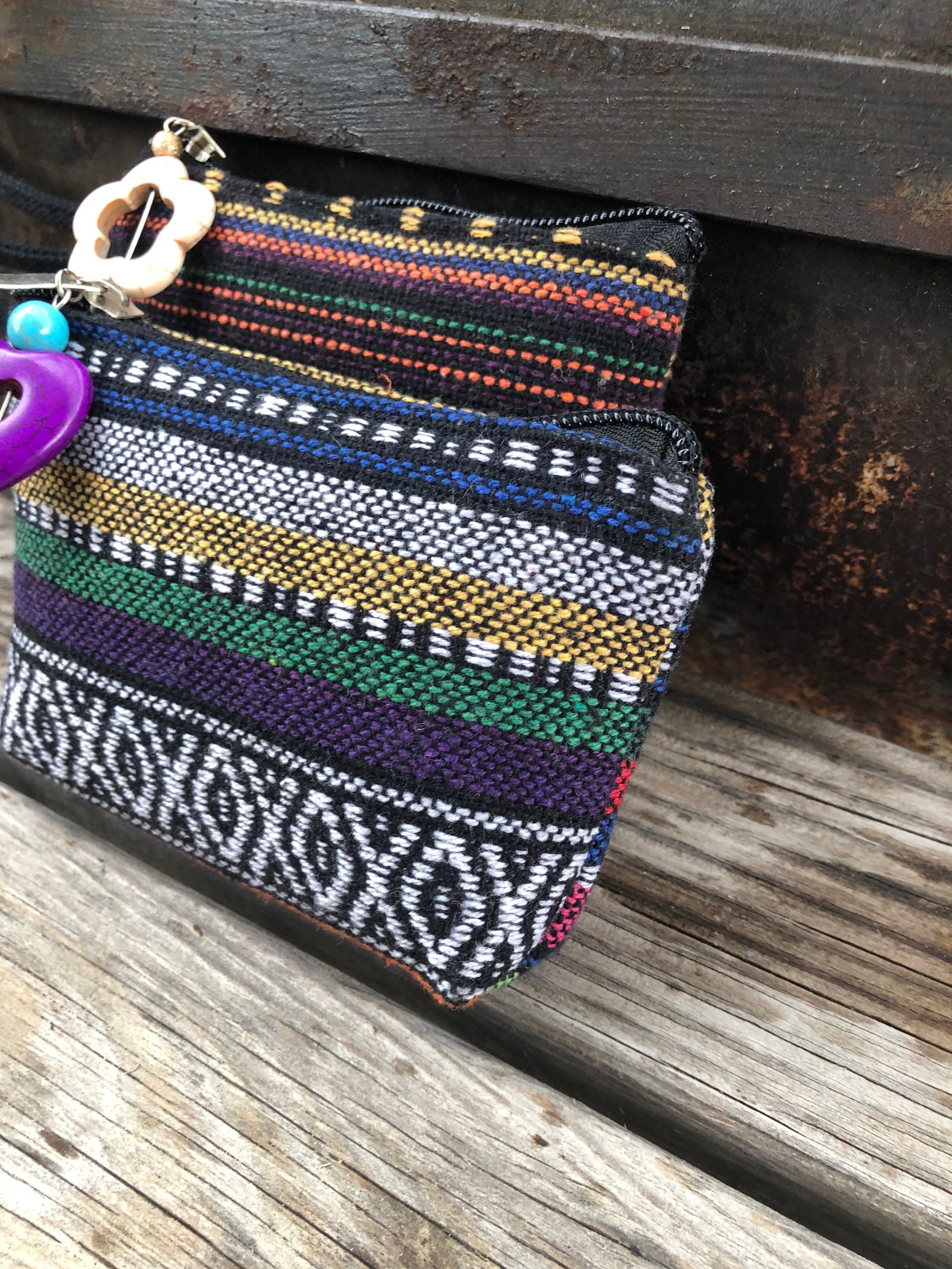 Two Culture fabric coin bag with charm Etsy